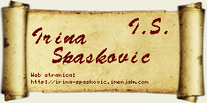 Irina Spasković vizit kartica